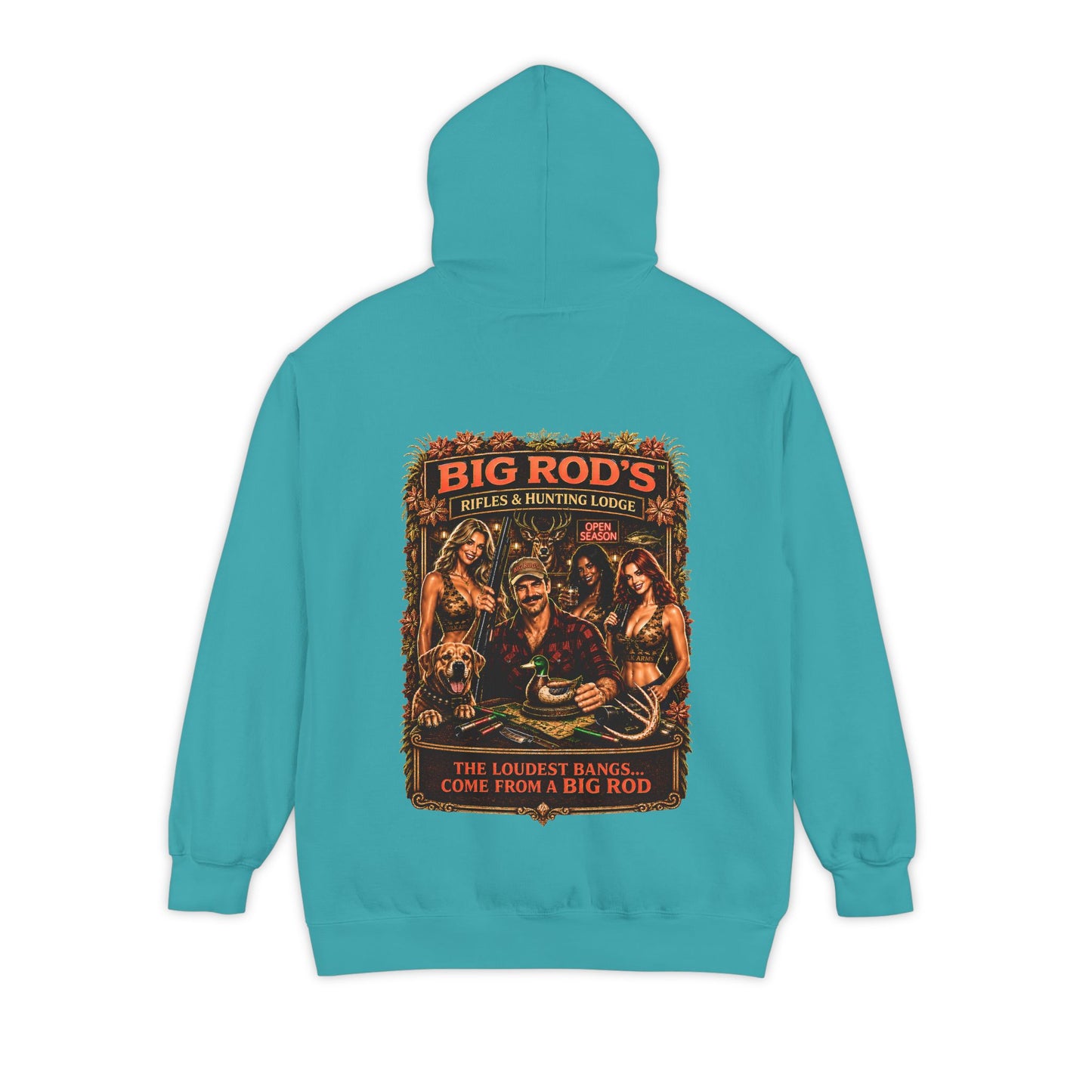 BIG ROD'S Rifles & Hunting Lodge | THE LOUDEST BANGS... COME FROM A BIG ROD - Hoodie (Dark Colors)