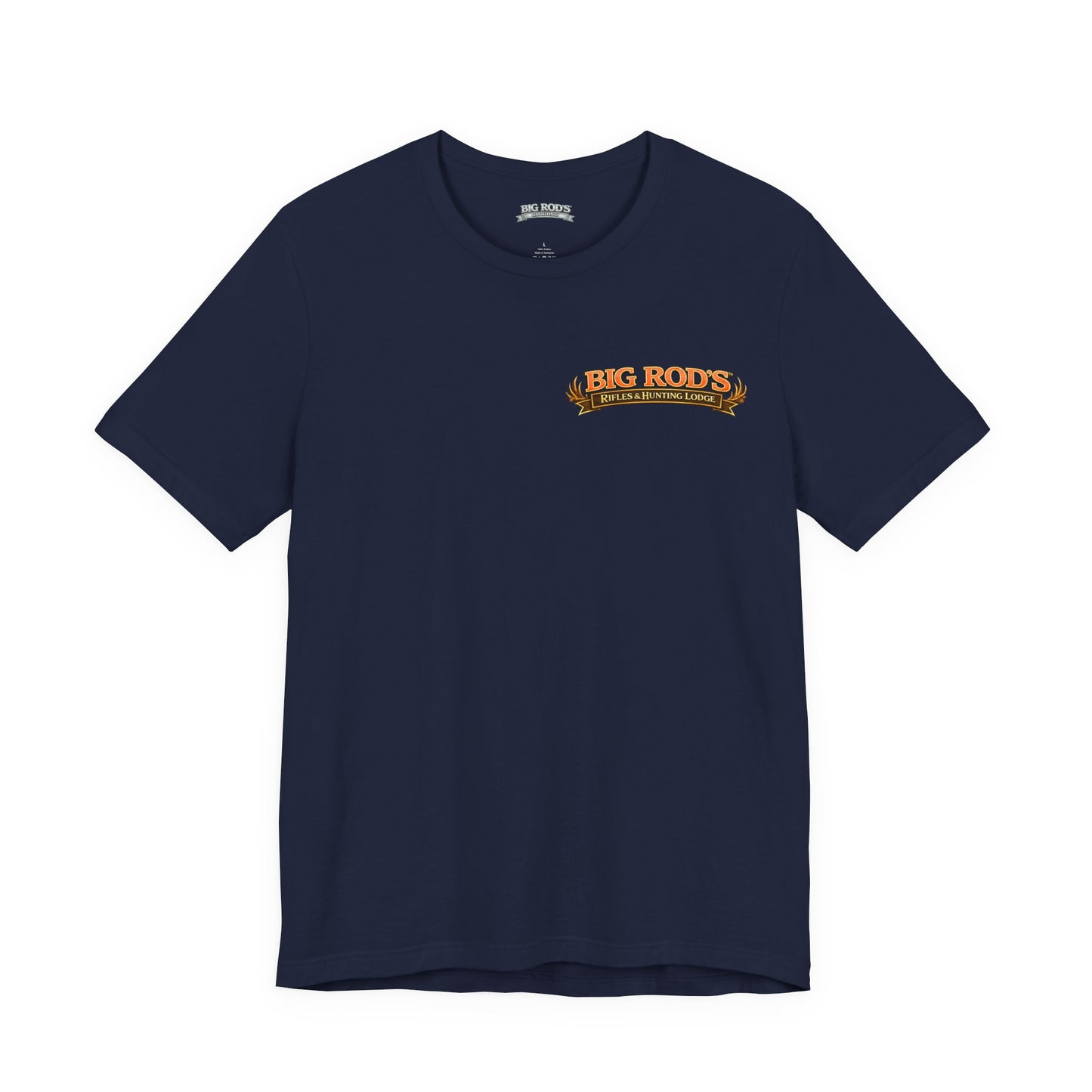 BIG ROD'S Rifles & Hunting Lodge | HOT Camo and Loud Bangs - T-Shirt (Dark Colors)