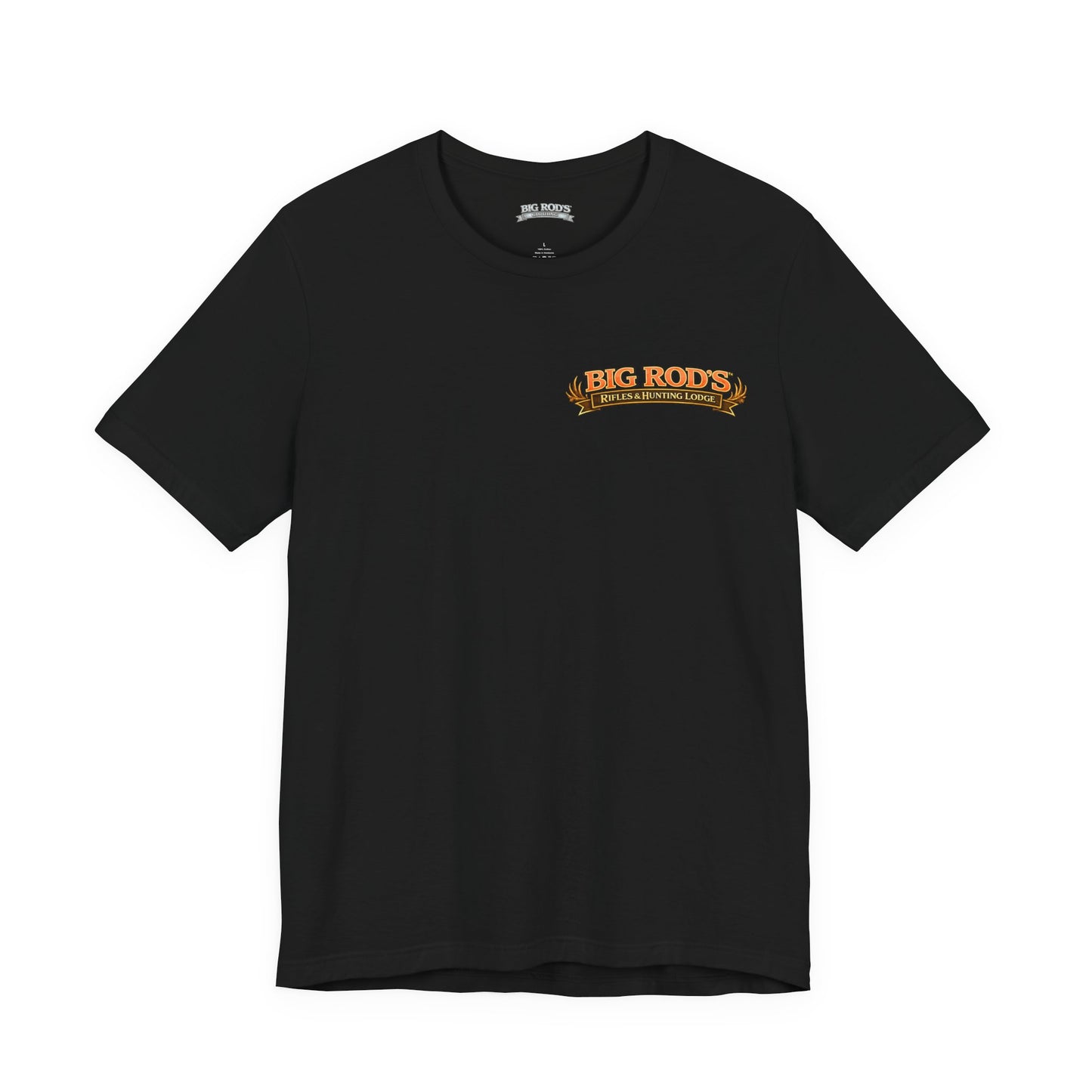 BIG ROD'S Rifles & Hunting Lodge | HOT Camo and Loud Bangs - T-Shirt (Dark Colors)