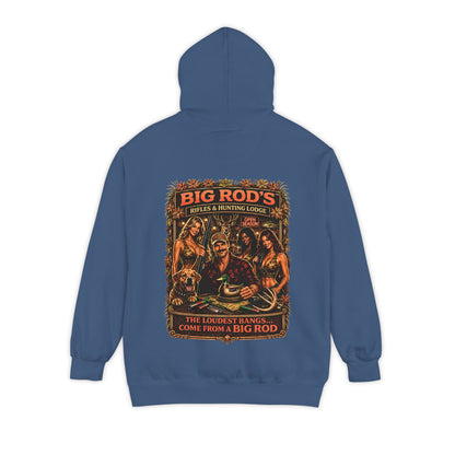 BIG ROD'S Rifles & Hunting Lodge | THE LOUDEST BANGS... COME FROM A BIG ROD - Hoodie (Dark Colors)