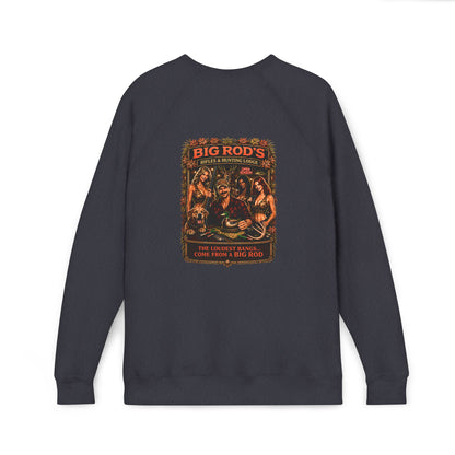 BIG ROD'S Rifles & Hunting Lodge | THE LOUDEST BANGS... COME FROM A BIG ROD - Fleece Sweatshirt (Only Dark Colors)
