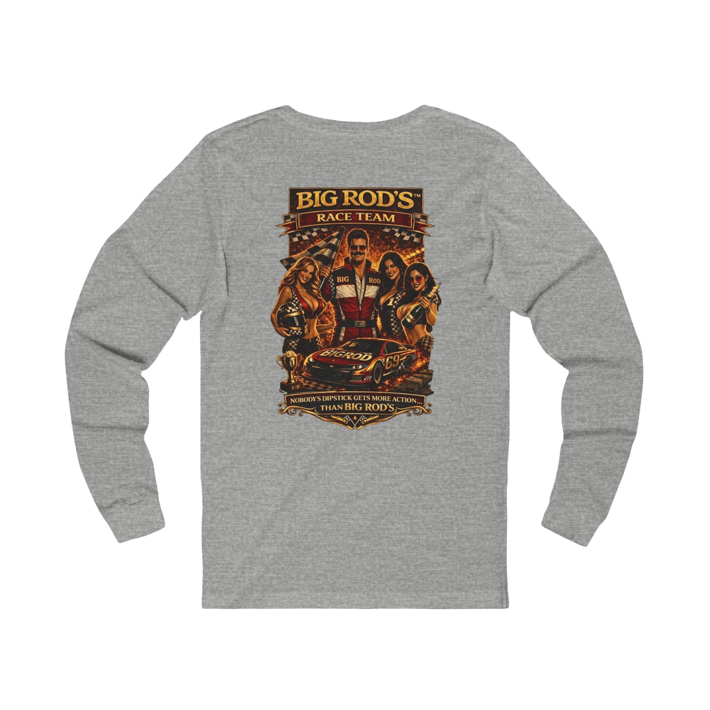 BIG ROD'S Race Team | HOT Pit Crew & Dipstick Getting Action - Long Sleeve (Light Colors)
