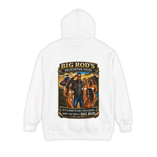 BIG ROD'S Helicopter Tours | IT'S EASIER TO OWN THAT COCKPIT... WHEN YOU HAVE A BIG ROD - Hoodie (White)