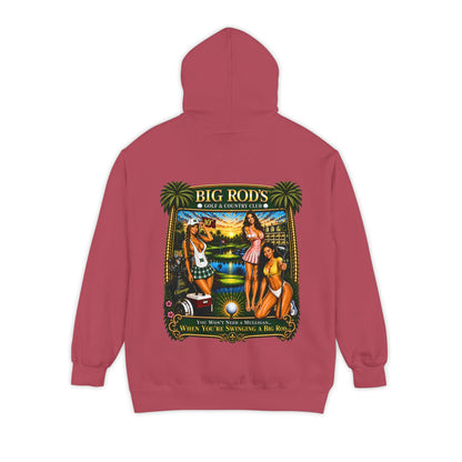 BIG ROD'S Golf & Country Club | YOU WON'T NEED A MULLIGAN... WHEN YOU'RE SWINGING A BIG ROD - Hoodie (Dark Colors)
