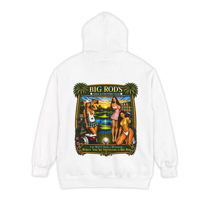 BIG ROD'S Golf & Country Club | YOU WON'T NEED A MULLIGAN... WHEN YOU'RE SWINGING A BIG ROD - Hoodie (White)