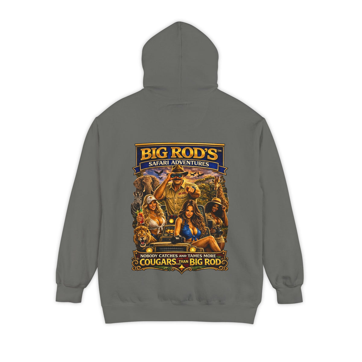 BIG ROD'S Safari Adventures | HOT Cougars & Making them Purrr - Hoodie (Dark Colors)