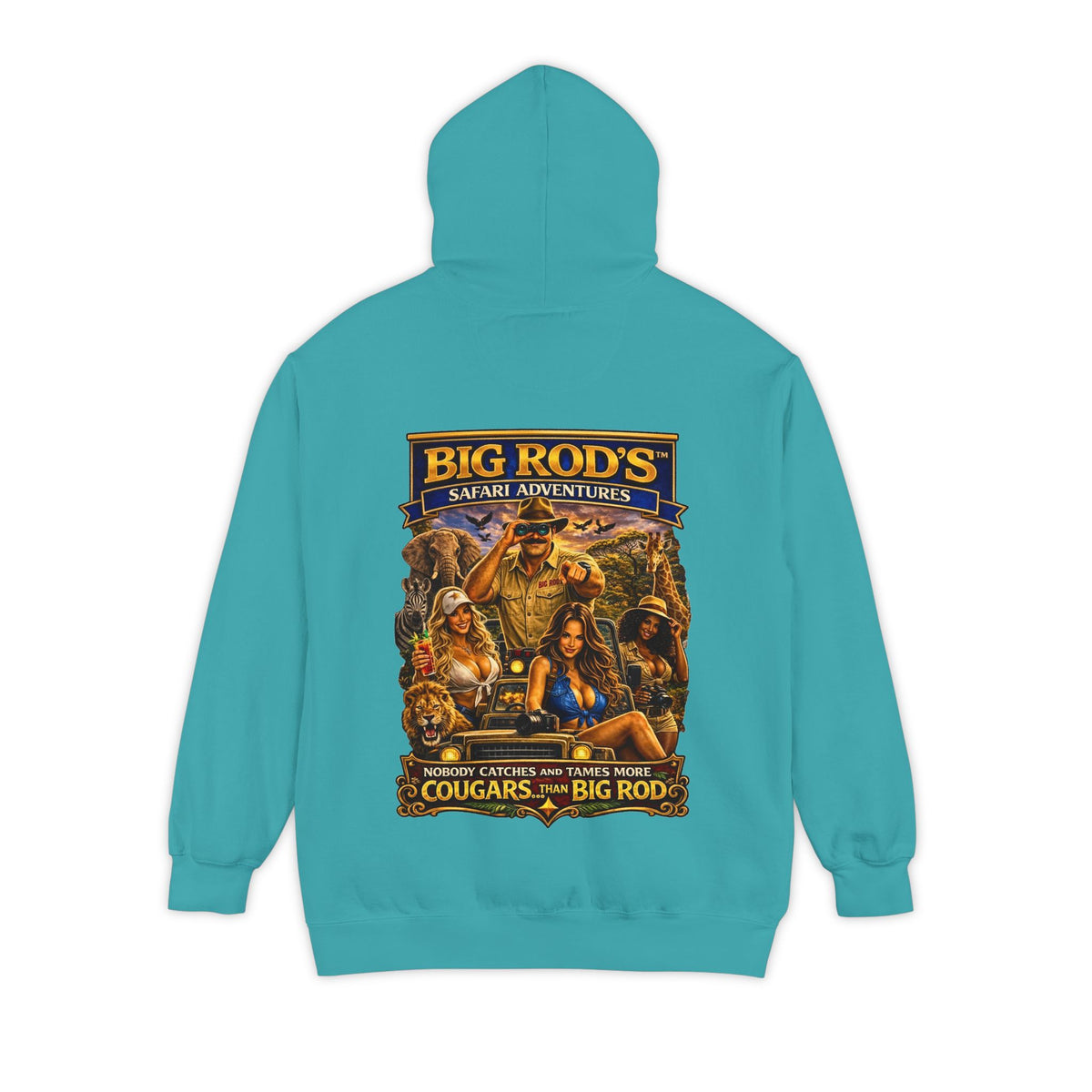 BIG ROD'S Safari Adventures | HOT Cougars & Making them Purrr - Hoodie (Dark Colors)