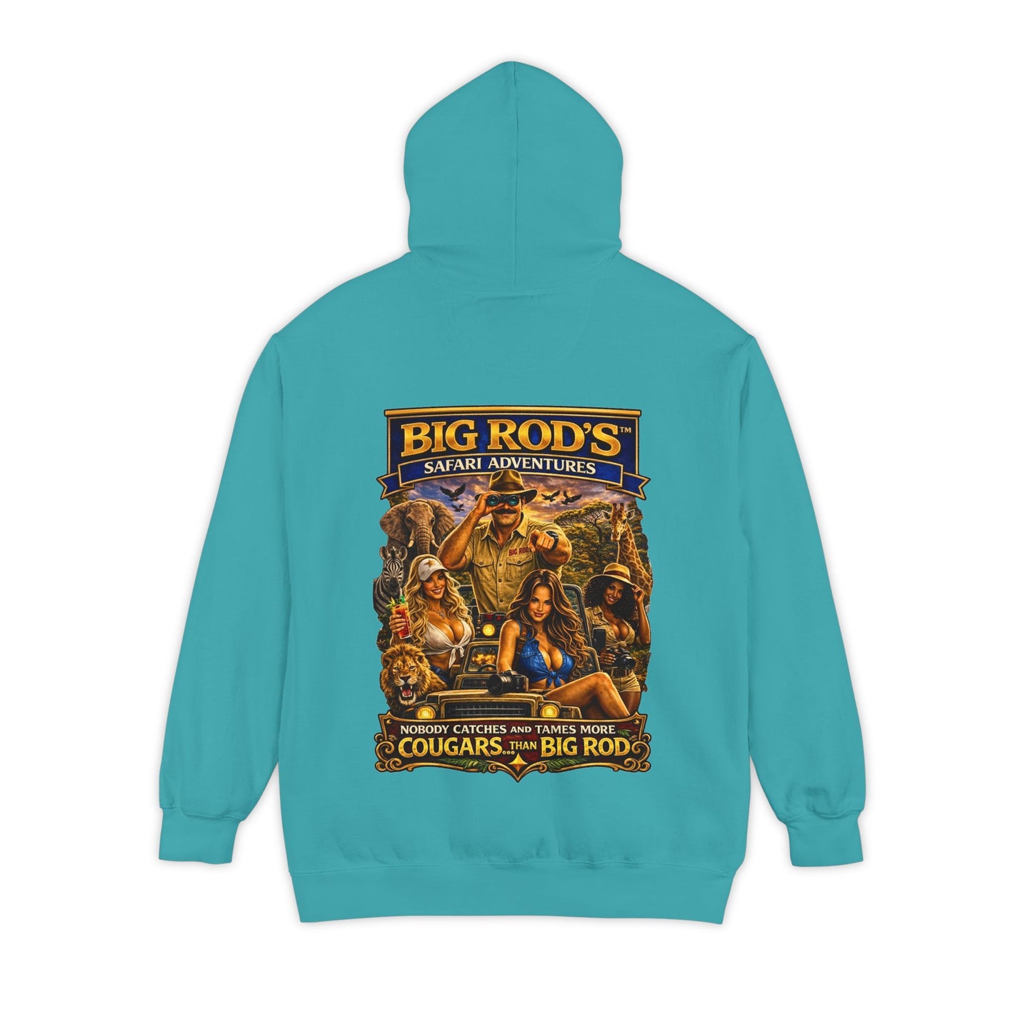 BIG ROD'S Safari Adventures | HOT Cougars & Making them Purrr - Hoodie (Dark Colors)