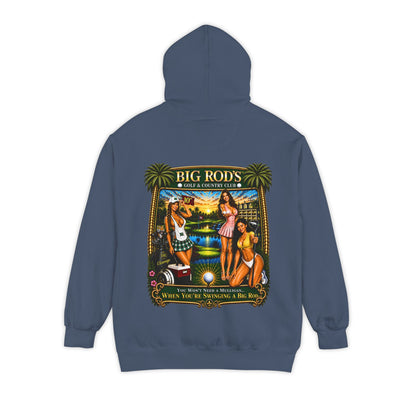 BIG ROD'S Golf & Country Club | YOU WON'T NEED A MULLIGAN... WHEN YOU'RE SWINGING A BIG ROD - Hoodie (Dark Colors)