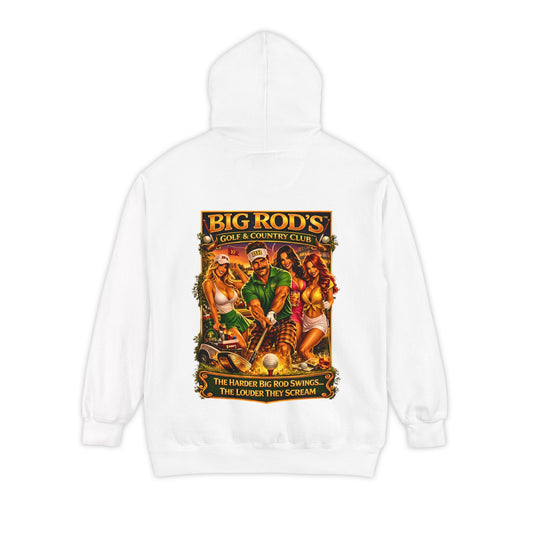 BIG ROD'S Golf & Country Club | HOT Foursome / Swinging Hard and Loud - Hoodie (White)
