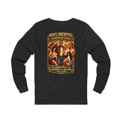 BIG ROD'S Helicopter Tours | HOT Flight Crew & Owning that Cockpit - Long Sleeve (Dark Colors)