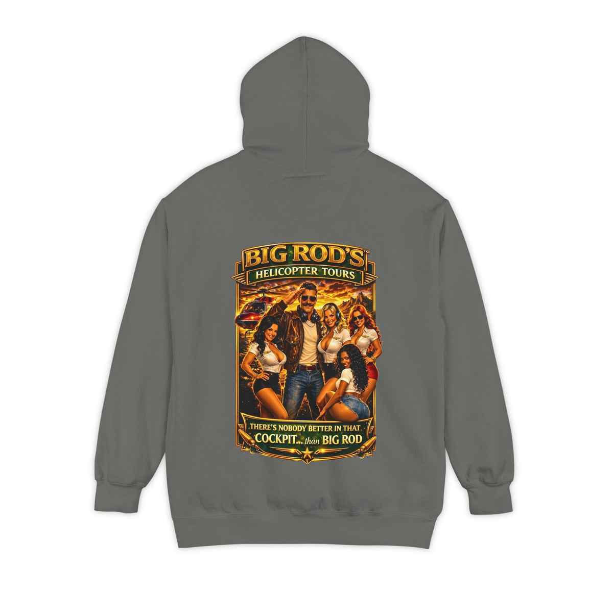 BIG ROD'S Helicopter Tours | HOT Flight Crew & Owning that Cockpit - Hoodie (Dark Colors)