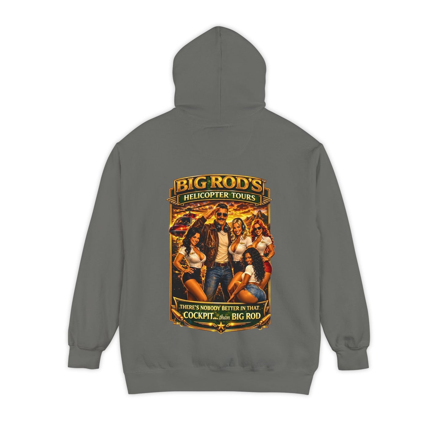 BIG ROD'S Helicopter Tours | HOT Flight Crew & Owning that Cockpit - Hoodie (Dark Colors)