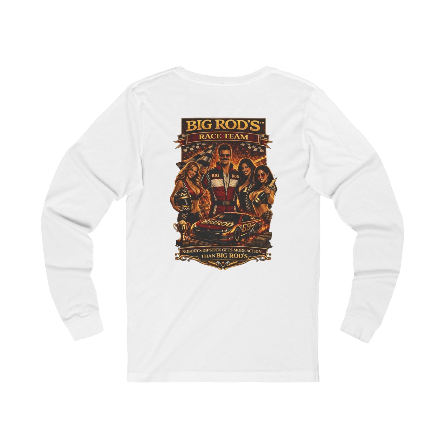 BIG ROD'S Race Team | HOT Pit Crew & Dipstick Getting Action - Long Sleeve (Light Colors)
