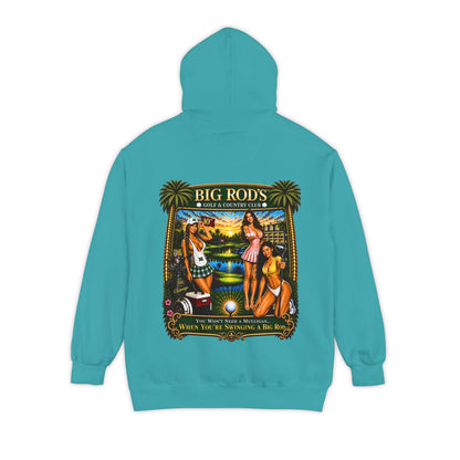 BIG ROD'S Golf & Country Club | YOU WON'T NEED A MULLIGAN... WHEN YOU'RE SWINGING A BIG ROD - Hoodie (Dark Colors)