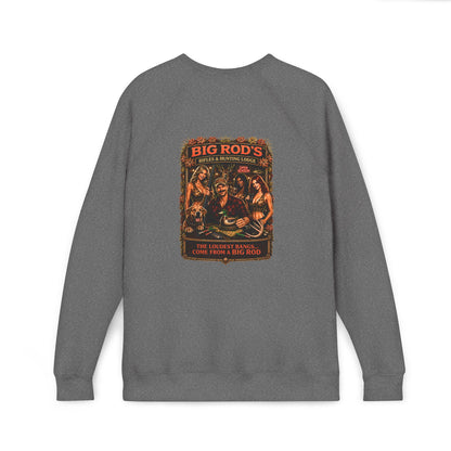 BIG ROD'S Rifles & Hunting Lodge | THE LOUDEST BANGS... COME FROM A BIG ROD - Fleece Sweatshirt (Only Dark Colors)
