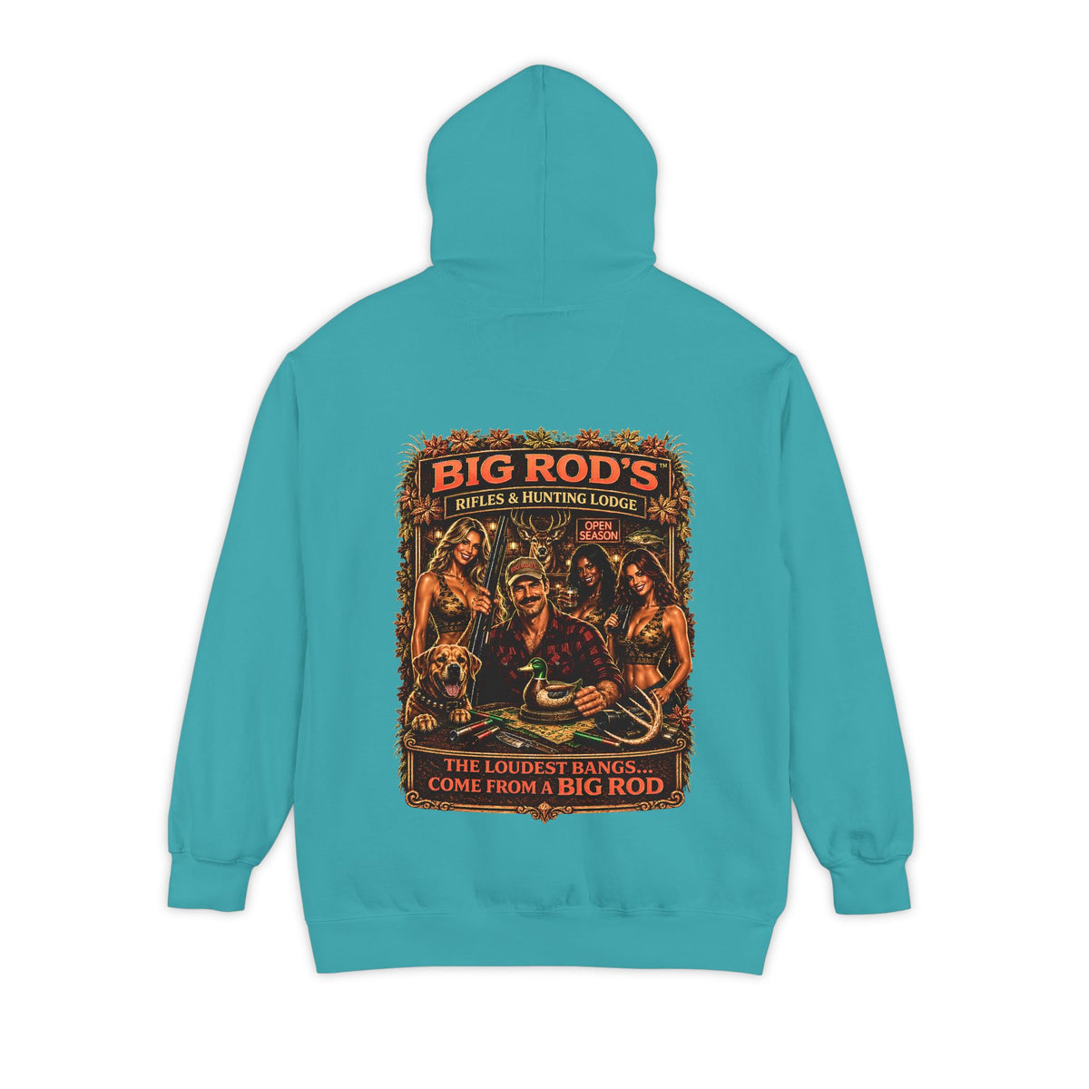 BIG ROD'S Rifles & Hunting Lodge | THE LOUDEST BANGS... COME FROM A BIG ROD - Hoodie (Dark Colors)