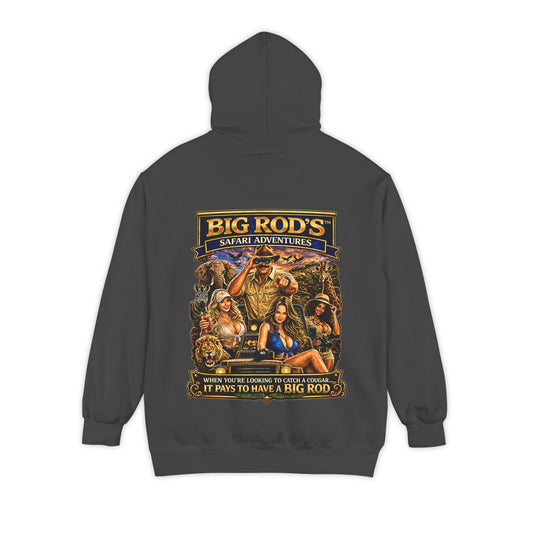BIG ROD'S Safari Adventures | WHEN YOU'RE LOOKING TO CATCH A COUGAR... IT PAYS TO HAVE A BIG ROD - Hoodie (Dark Colors)