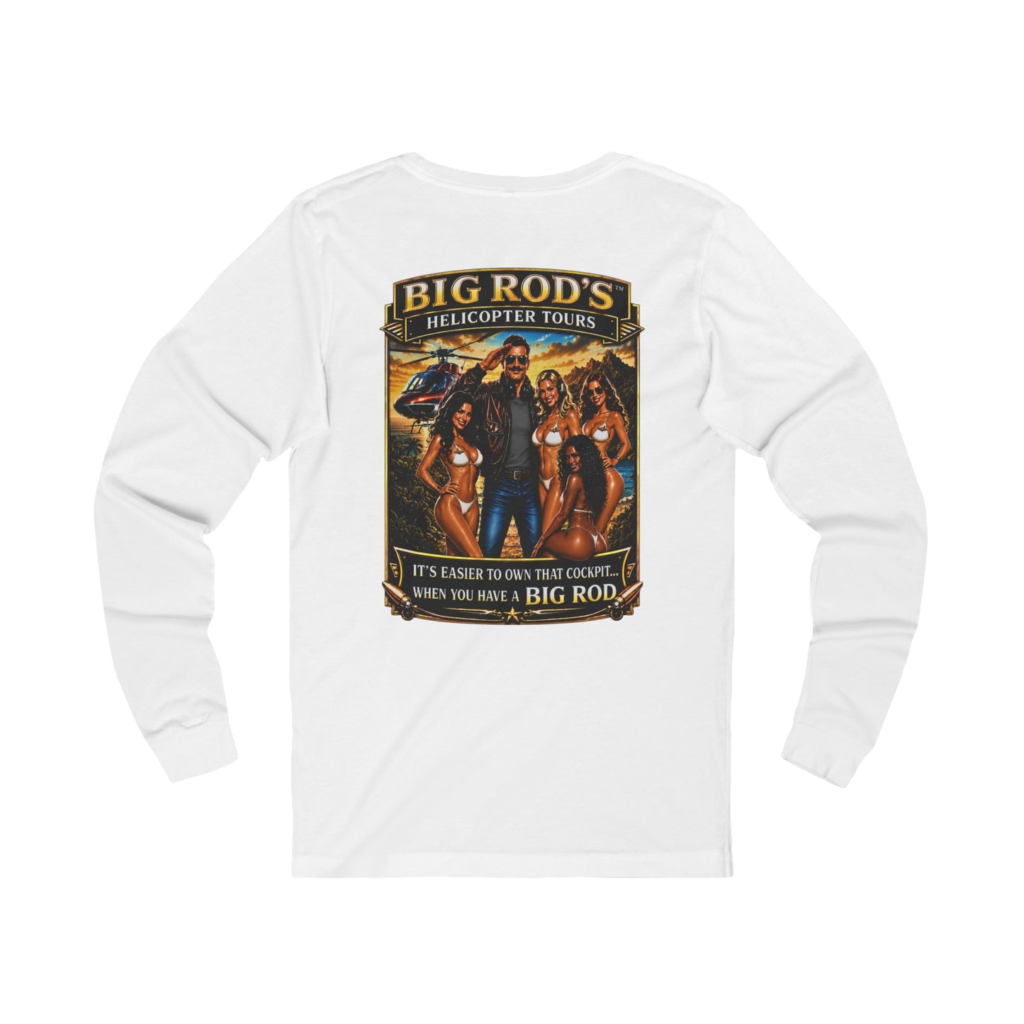 BIG ROD'S Helicopter Tours | HOT Flight Crew & Owning that Cockpit - Long Sleeve (Light Colors)