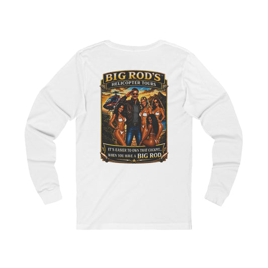 BIG ROD'S Helicopter Tours | HOT Flight Crew & Owning that Cockpit - Long Sleeve (Light Colors)