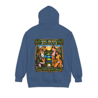 BIG ROD'S Golf & Country Club | YOU WON'T NEED A MULLIGAN... WHEN YOU'RE SWINGING A BIG ROD - Hoodie (Dark Colors)