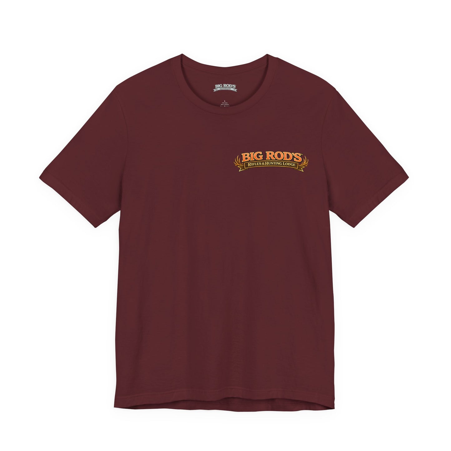 BIG ROD'S Rifles & Hunting Lodge | HOT Camo and Loud Bangs - T-Shirt (Dark Colors)