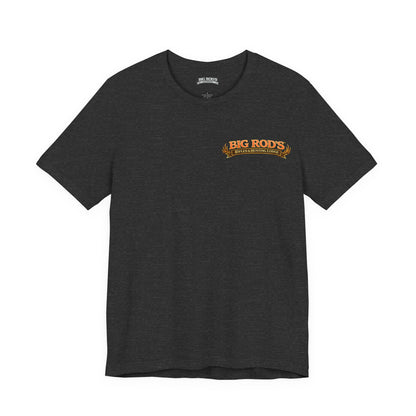 BIG ROD'S Rifles & Hunting Lodge | THE LOUDEST BANGS... COME FROM A BIG ROD - T-Shirt (Dark Colors)