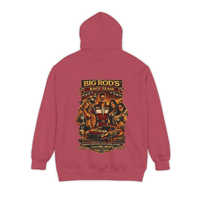BIG ROD'S Race Team | HOT Pit Crew & Dipstick Getting Action - Hoodie (Dark Colors)