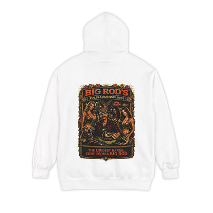 BIG ROD'S Rifles & Hunting Lodge | THE LOUDEST BANGS... COME FROM A BIG ROD - Hoodie (White)
