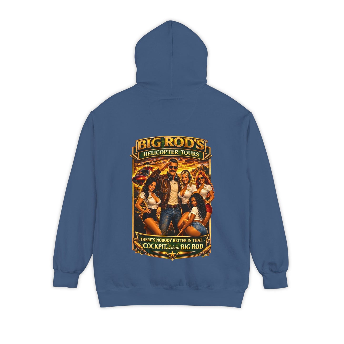 BIG ROD'S Helicopter Tours | HOT Flight Crew & Owning that Cockpit - Hoodie (Dark Colors)