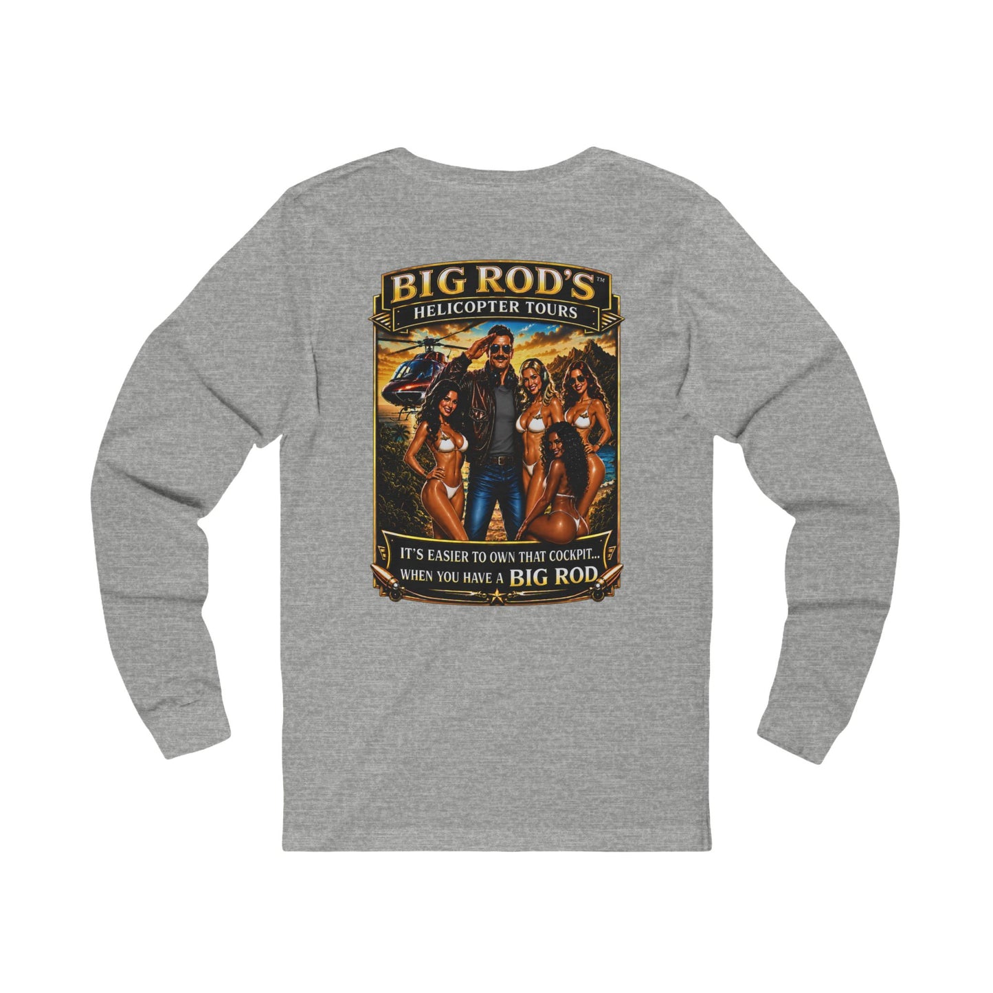 BIG ROD'S Helicopter Tours | HOT Flight Crew & Owning that Cockpit - Long Sleeve (Light Colors)
