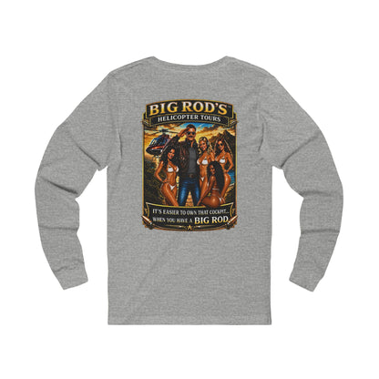 BIG ROD'S Helicopter Tours | HOT Flight Crew & Owning that Cockpit - Long Sleeve (Light Colors)