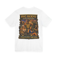 BIG ROD'S Safari Adventures | WHEN YOU'RE LOOKING TO CATCH A COUGAR... IT PAYS TO HAVE A BIG ROD - T-Shirt (Light Colors)