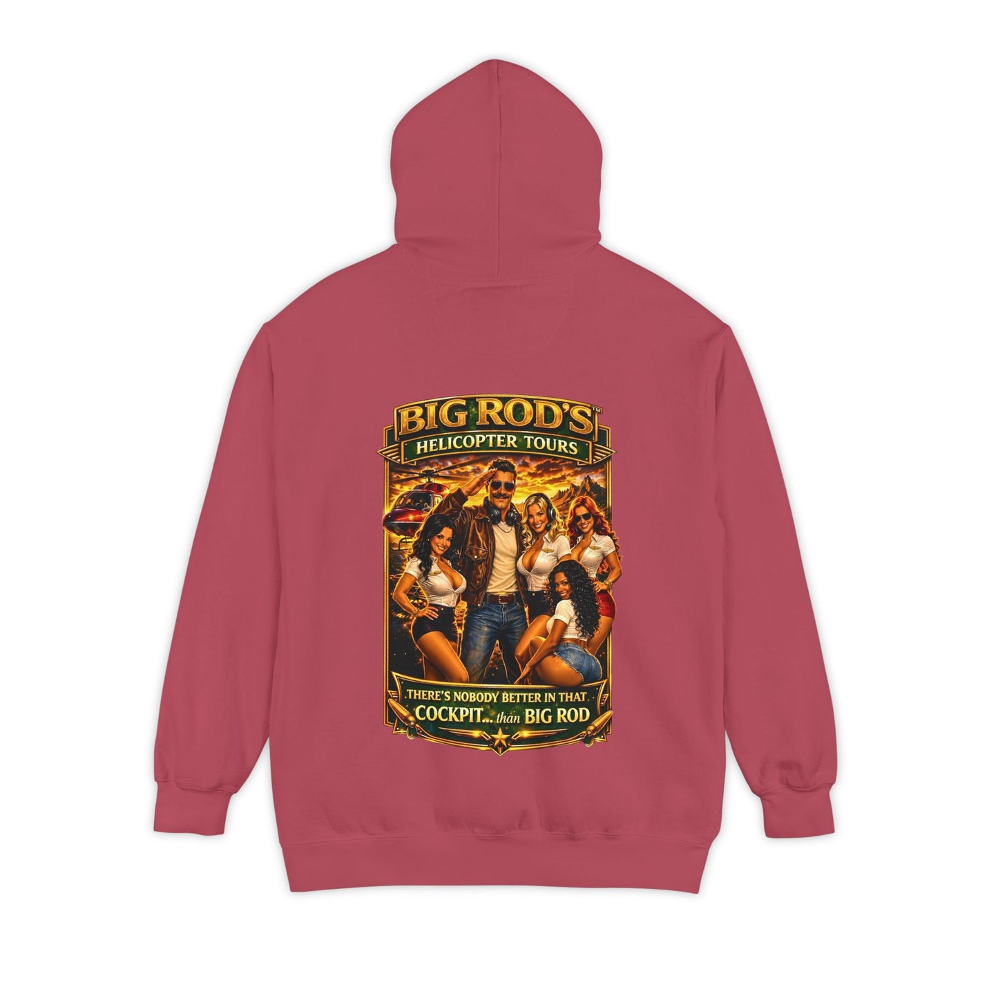 BIG ROD'S Helicopter Tours | HOT Flight Crew & Owning that Cockpit - Hoodie (Dark Colors)