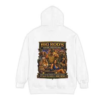 BIG ROD'S Safari Adventures | WHEN YOU'RE LOOKING TO CATCH A COUGAR... IT PAYS TO HAVE A BIG ROD - Hoodie (White)