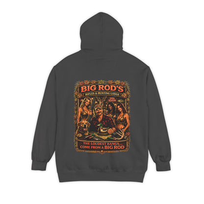 BIG ROD'S Rifles & Hunting Lodge | THE LOUDEST BANGS... COME FROM A BIG ROD - Hoodie (Dark Colors)