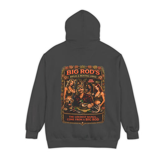 BIG ROD'S Rifles & Hunting Lodge | THE LOUDEST BANGS... COME FROM A BIG ROD - Hoodie (Dark Colors)