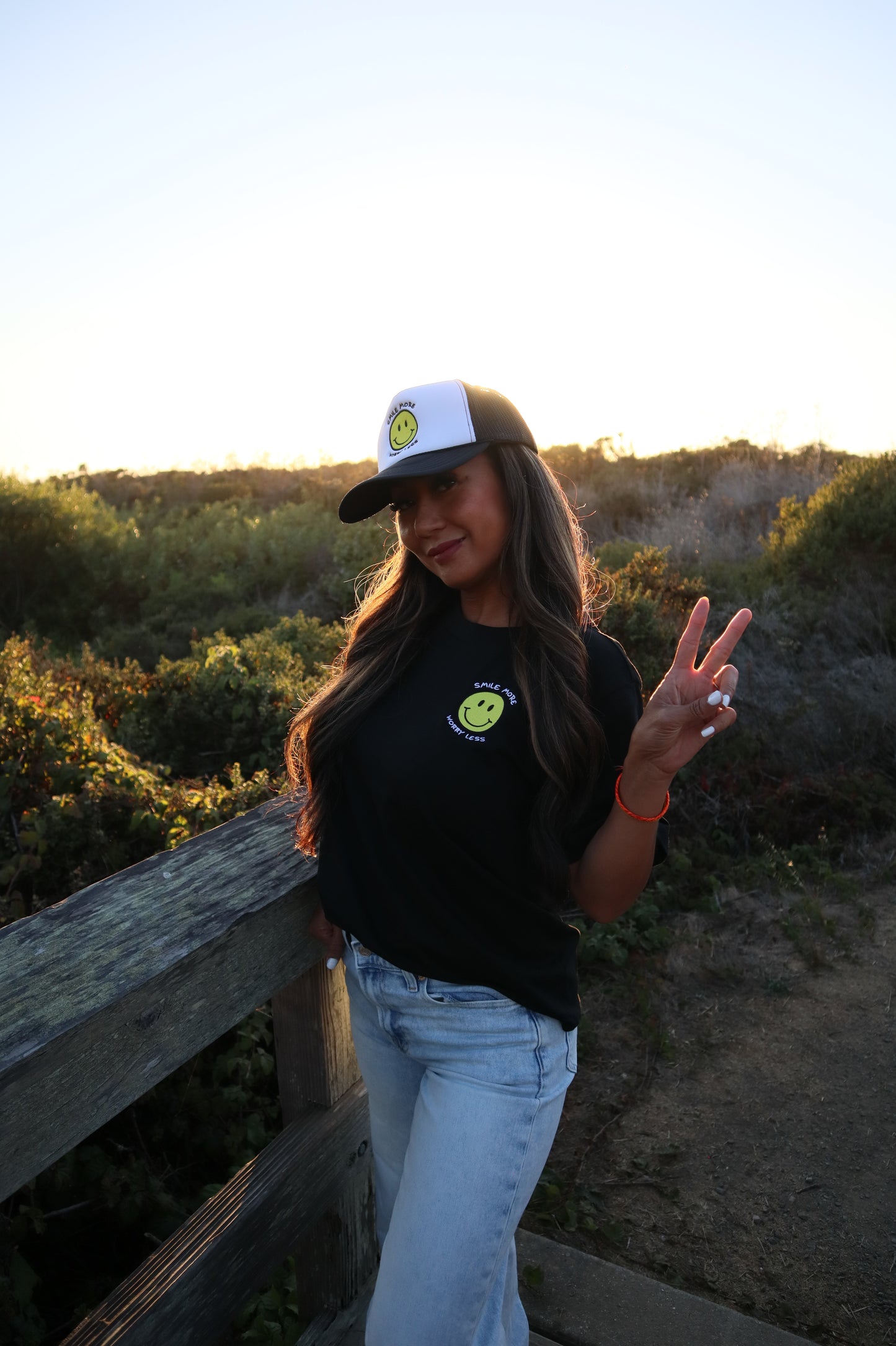 "SMILE MORE,WORRY LESS'' T SHIRT